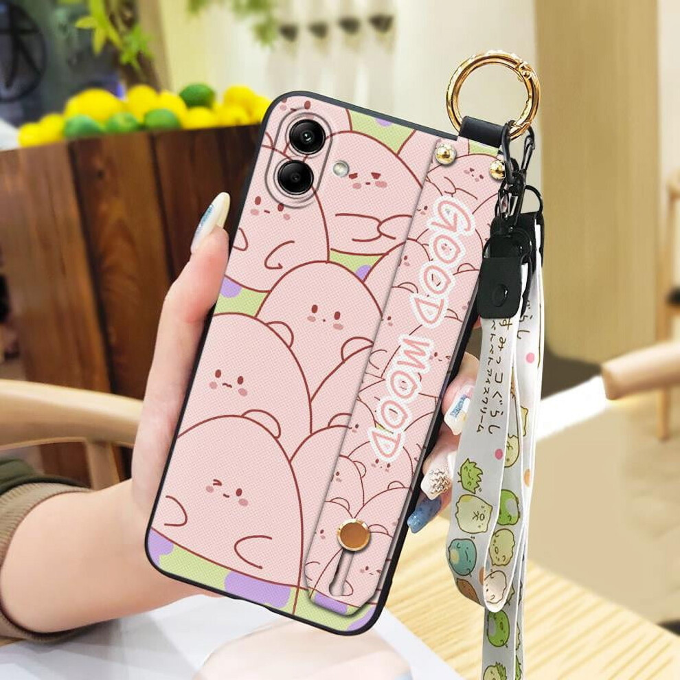 Phone Case For Compatible With Samsung Galaxy A05/Sm-A055f Â Fashion Wrist Strap, Kickstand, Shockproof, Dirt-Resistant Soft Cartoon Cover 9065194481715
