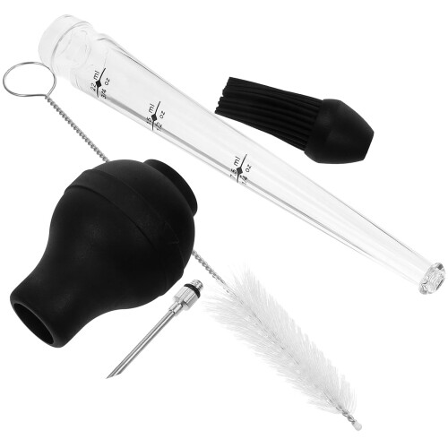 1 Set Turkey Baster Injector Stainless Steel