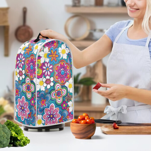 Stylish Mixer Cover Poplar Flower for Elastic Polyester Dust prevent 2