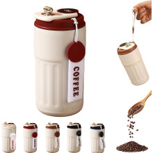 Mug de voyage en acier inoxydable 316, 44 cl, isolation sous vide avec affichage de la température, couvercle à clapet étanche – Compatible avec
