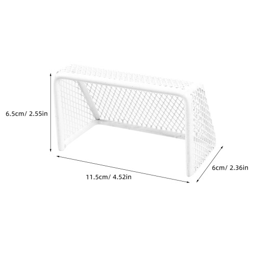 HEANUJJ Iron and Plastic Rectangular Soccer Goal for Dollhouse Accessories 1