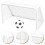 HEANUJJ Iron and Plastic Rectangular Soccer Goal for Dollhouse Accessories 6