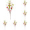 Artificial Berry Floral Picks Red Pink Heart 6 pcs 2