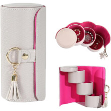 Estuche de viaje para joyas con compartimentos | Organizador portátil de 3 capas con compartimentos con cremallera para guardar las joyas de mujer.
