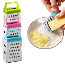 Râpe à fromage miniature (lot de 2), râpe de cuisine 4 faces en acier inoxydable avec poignée