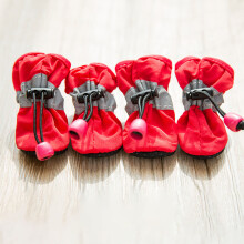 (red, No. 1) Waterproof Dog Boots for Outdoor Walking