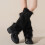 Women's Fuzzy Leg Warmers – Thick Polyester, 30cm, 5 2