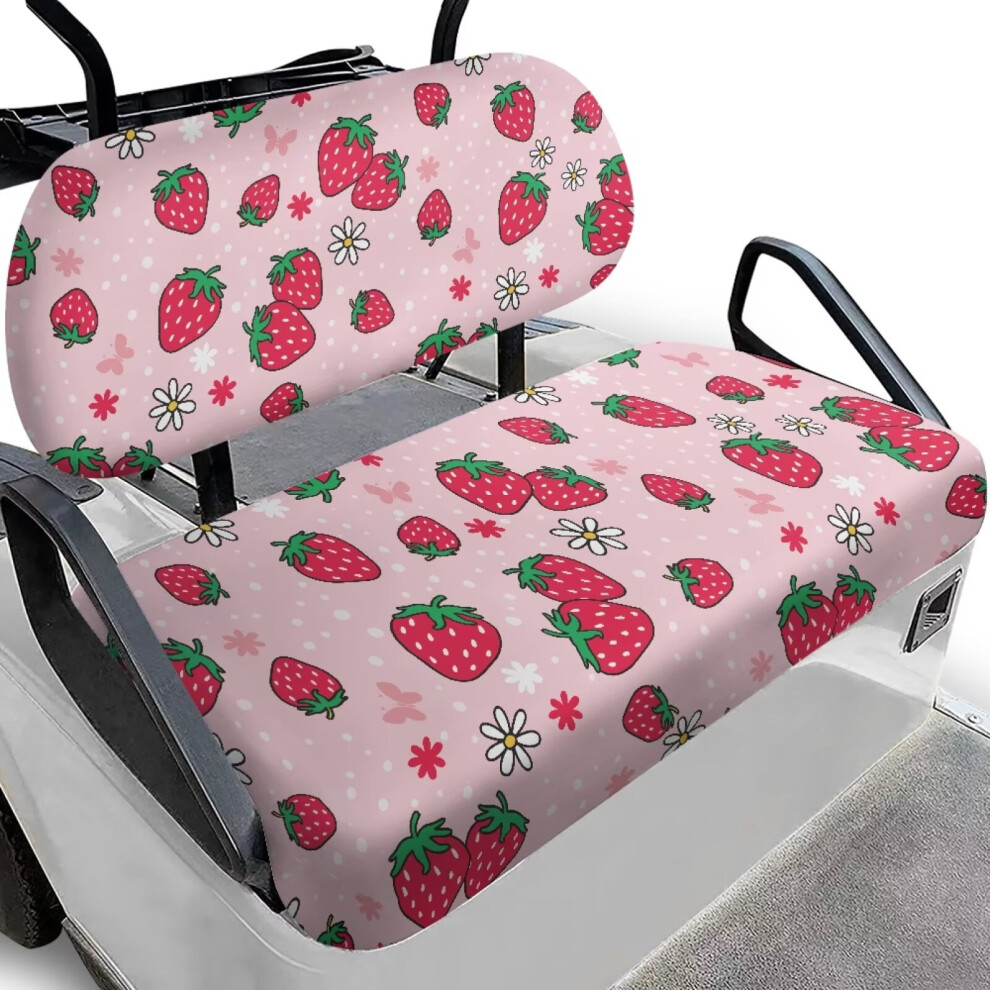 Strawberry Print Universal Golf Cart Seat Covers For 9085618978058