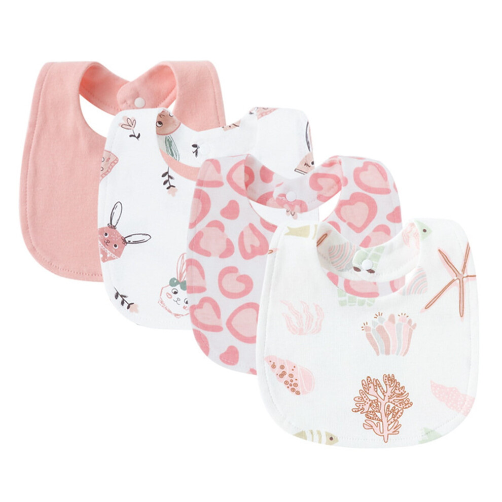Baby drooling bib breathable burp cloth 4 pcs