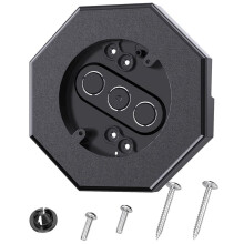 Octagon Siding Mounting Kit, 8141 Vertical Siding Lamps Mounting Plate Siding Light Blocks for 1/2inch Lap Siding Black
