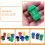 5Pcs Small Trash Cans Plastic Assorted Color for Doll House Miniature Design 5