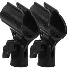 2-Pack Microphone Clip Holder Mic Clamp Stand Mount for Studio and Live Performance
