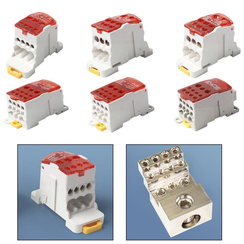 Red Power Distribution Junction Box for DIN Rails 1