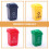 5Pcs Small Trash Cans Plastic Assorted Color for Doll House Miniature Design 7