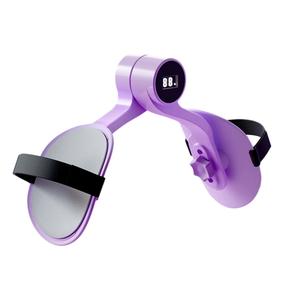 Upgraded 360 Pelvic Floor & Inner Thigh Exerciser with LED Display, Rechargeable, Adjustable, Portable (Purple)