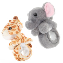 Masteelf 2 Pcs Simulated Animal Bracelet Cartoon Design Slap Baby