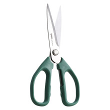Ciseaux de cuisine multifonctions en plastique rigide vert – Poignées antidérapantes, portables et compatibles avec tous les usages standards