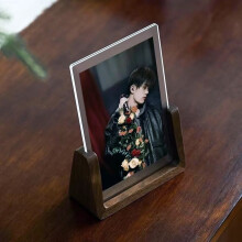 Wooden Photo Frame Set of 2 – Rustic Walnut Base, HD Shatterproof Acrylic Cover, Landscape & Portrait 4x6, Tabletop/Desk Display
