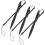 3 Pcs Resistive Screen Stylus Bracket Pin Pad Spring Wire Touch Pen Leopard Print Black 1