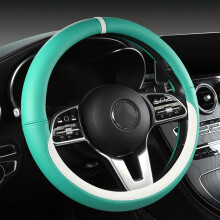 Colorblocked Non-Slip Steering Wheel Cover | Universal Fit, Breathable & Anti-Skid | Easy Install, Stylish Design | Compatible with Most Cars