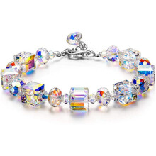 Elegant Austrian Crystal Jewelry Set for Women – Bracelet, Necklace & Earrings – Compatible with Daily Wear & Special Occasions