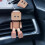 Cute Solid-Wood Leg-shaking Robot Figurine Car Mounted Aromatherapy Accessory-C 4