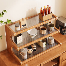 3-Tier Bamboo Mug Rack & Desktop Organizer for Mugs, Books, Decor – Compatible with Standard Cups
