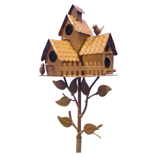 Birdhouse Pole Mount Bracket, Ceramic Nesting Eggs, Compatible with My Texas Natural Birdhouse