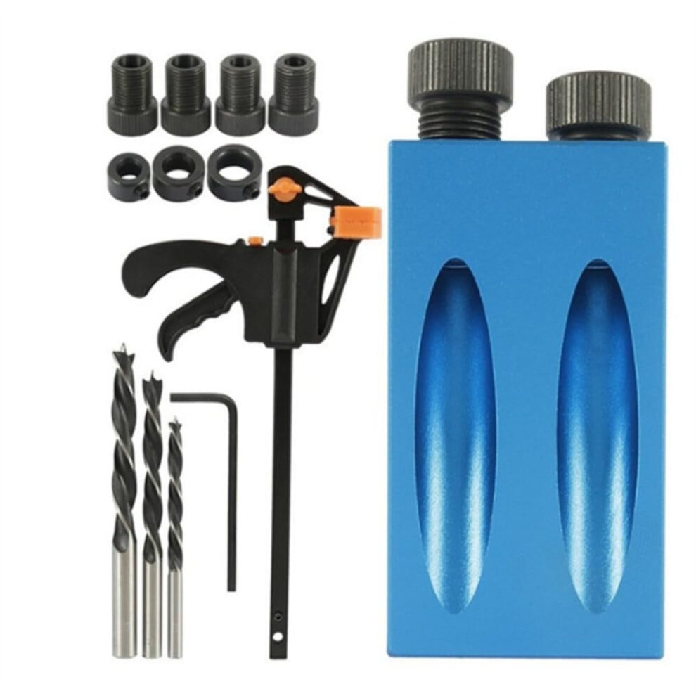 Woodworking Oblique Hole Locator Drill Bit Kit 15 Degree 9043876529795