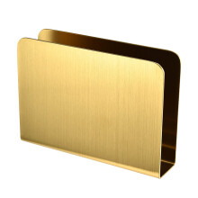 Stainless Steel Gold-plated Napkin Holder, Vertical Design – Durable & Stylish for Home/Office/Restaurant, Business Card Organizer, Modern Table