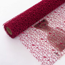 Korean Jacquard Net Mesh Wrapping Paper, 50cm x 5yd, Red Wine – Floral Craft & Gift Packaging