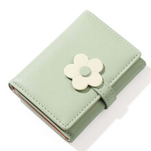 JOR Cute Wallet Green Slim Wallet Tri-Fold Wallet PU Leather Purse Small Wallet for Women Ladies Teens Girls, Green