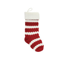 18" Knit Christmas Stockings – Rustic Farmhouse Boho Xmas Hanging Stockings for Family Decor, Compatible with Standard Hooks