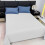 Queen Bed Sheet, Solid Color Bed Sheet 47x90 inches, Microfiber Soft Bedding Sheets, White 1