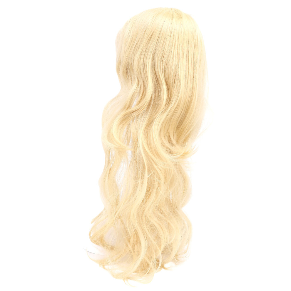 Unisex Long Blonde Wavy Curly Cosplay Wig For Women, Breathable Synthetic Hair