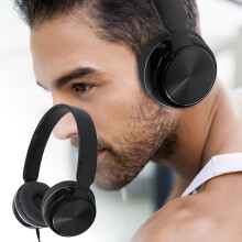 Noise Cancelling Wired Headset with Mic, Subwoofer & Call Control – Compatible with Mobile Phones & Computers