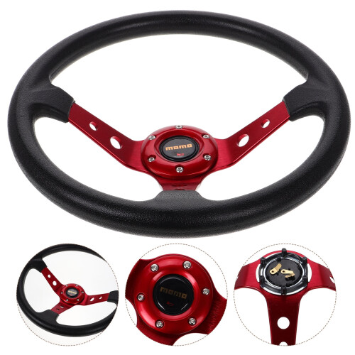 Universal Racing Steering Wheel 14 Inch PU Red 1