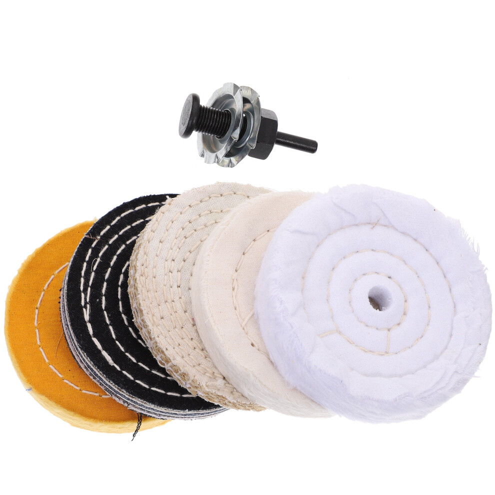 Polishing Wheel Kit Assorted Cotton Sisal Buffing Pads For Car Wax Drill Attachment 9558830242868