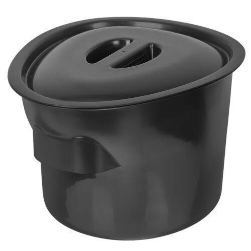 BESTONZON Secchio per anziani in plastica nera 1 pezzo 2