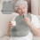 Adjustable Silicone Bib for Adults Gray Large 1