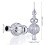 Silver Plastic Christmas Tree Topper, Spherical 2