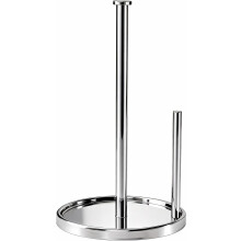 Stainless Steel Countertop Paper Towel Holder with Anti-Slip Weighted Base, Compatible with Standard Rolls
