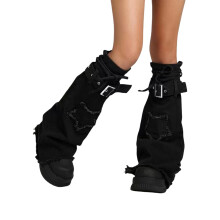 Denims Leg Warmers for Women and Girls Sweet Cool Flared Leg Warmers Punk Long Leg Socks Fashion Leg Covers Streetwear