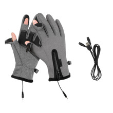 USB Heated Gloves, Portable Battery-Powered, Touchscreen-Compatible, Waterproof Electric Hand Warmers for Cold Weather – Compatible with USB-C