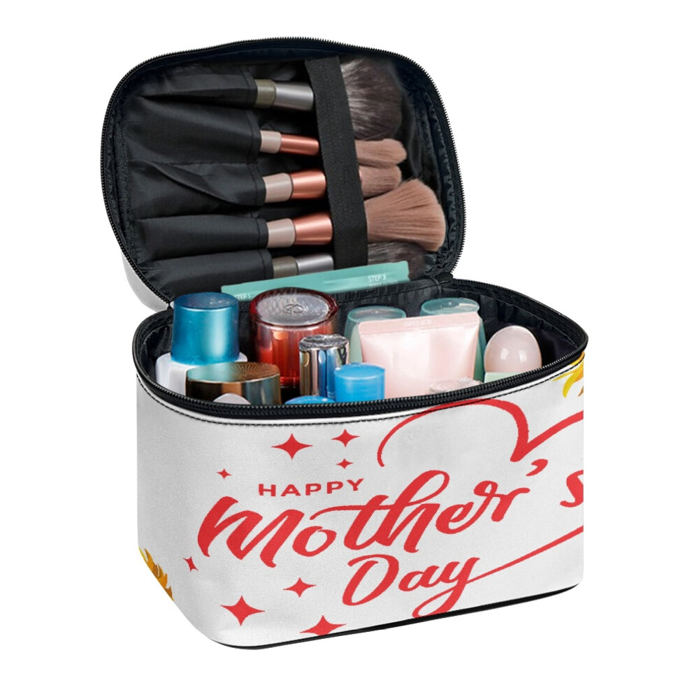 Make up Cosmetic Bags with Brush Slots Zipper Storage Bag Mother's Day Stars Daily