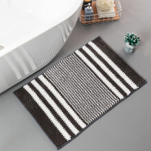 Tapis de bain en fibres chenille fines, doux et épais, ultra-absorbant, antidérapant, lavable en machine, tapis de sol pour salle de bain,