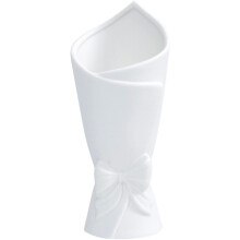 Matte White Bowknot Ceramic Vase, Modern Flower Vases for Home Decor, Pampas, Living Room, Mantel, Table Decoration (Model B)