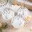 White Shatterproof Christmas Baubles, 8cm Plastic Ornaments 1