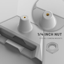 2 Pcs Mini Mount for Starlink Pipe Adapter for Starlink Mini White 1/4 Inch Nut