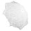 Guarda-chuva decorativo branco com detalhes em renda e aço, pacote com 1 unidade, 48 cm (19 polegadas). 5